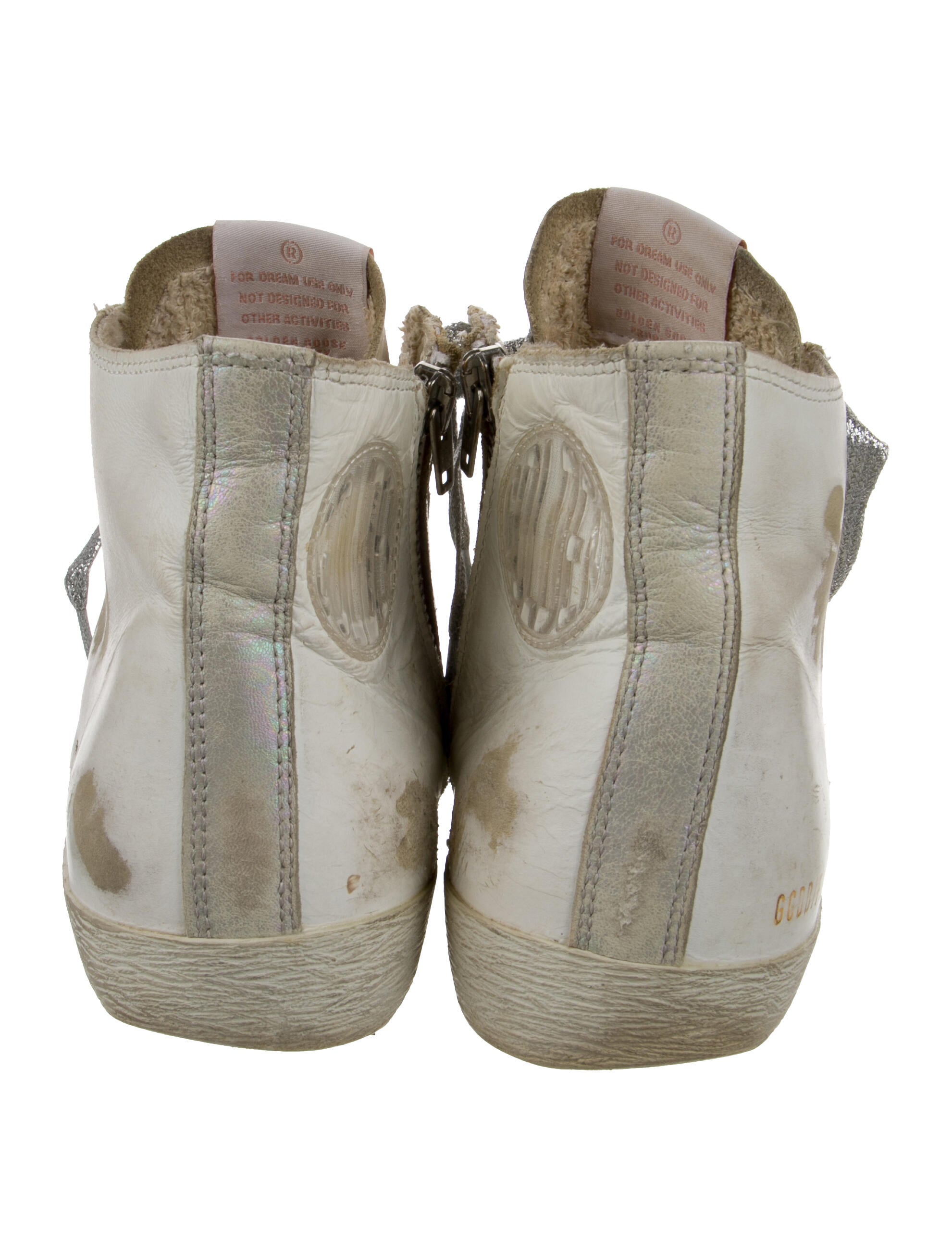 Golden Goose Leather Printed Sneakers